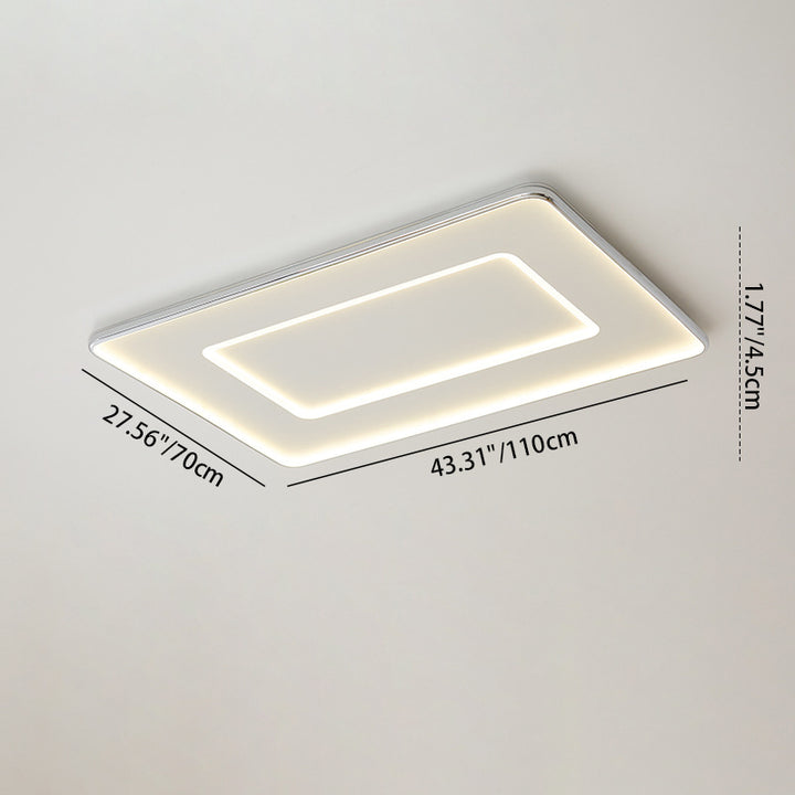 Luz de techo empotrada LED moderna minimalista cuadrada de hierro aluminio acrílico para dormitorio 