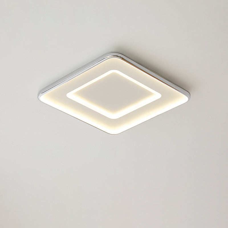 Luz de techo empotrada LED moderna minimalista cuadrada de hierro aluminio acrílico para dormitorio 