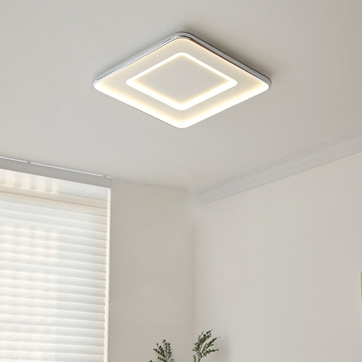 Luz de techo empotrada LED moderna minimalista cuadrada de hierro aluminio acrílico para dormitorio 