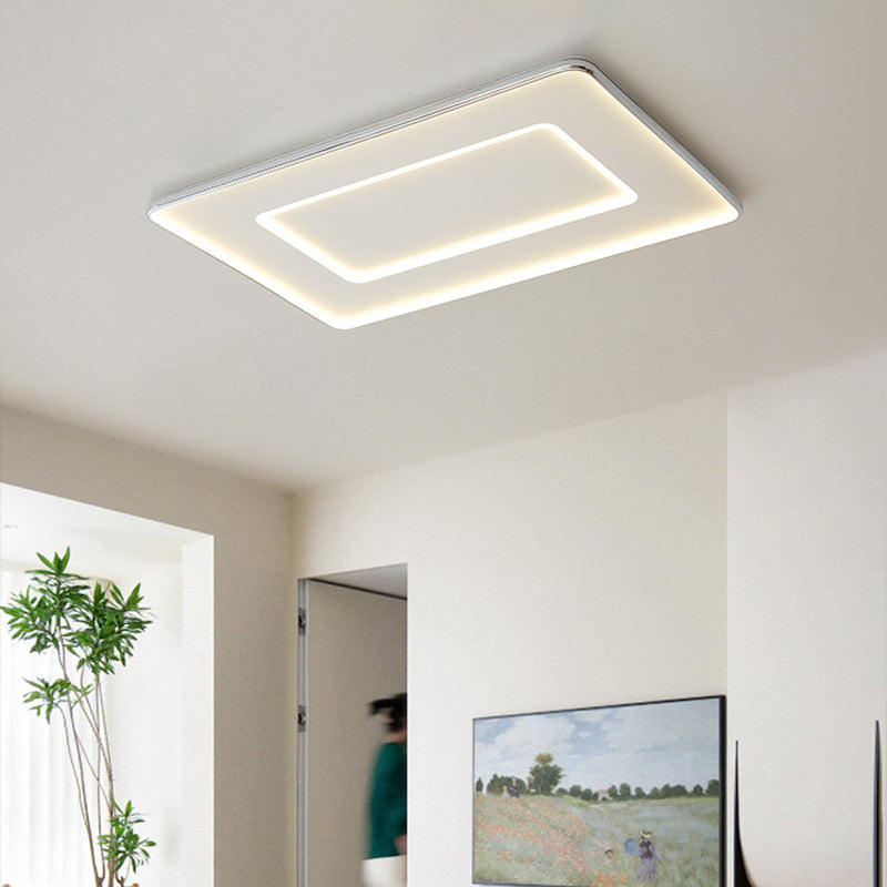 Luz de techo empotrada LED moderna minimalista cuadrada de hierro aluminio acrílico para dormitorio 