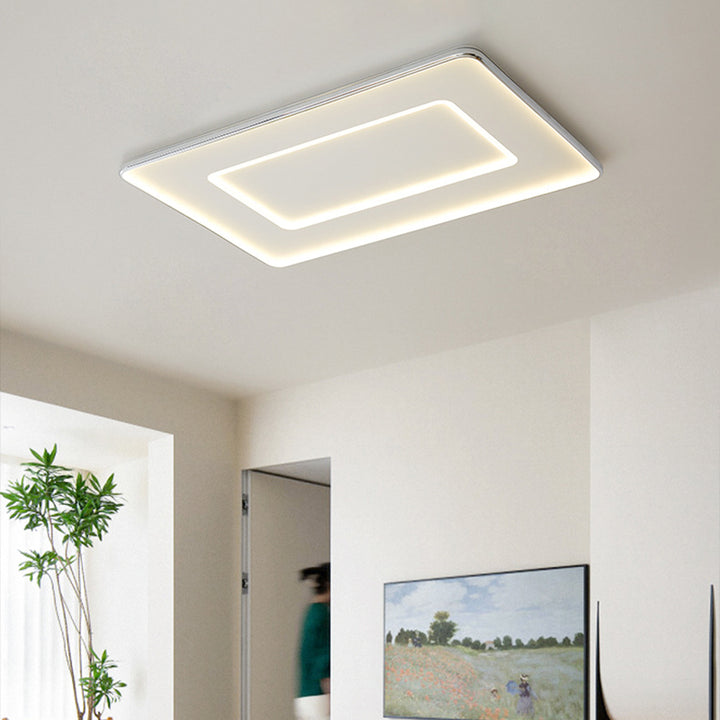 Luz de techo empotrada LED moderna minimalista cuadrada de hierro aluminio acrílico para dormitorio 