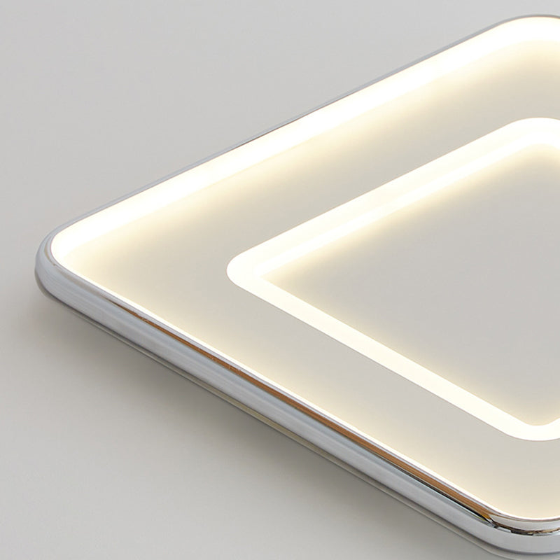 Luz de techo empotrada LED moderna minimalista cuadrada de hierro aluminio acrílico para dormitorio 