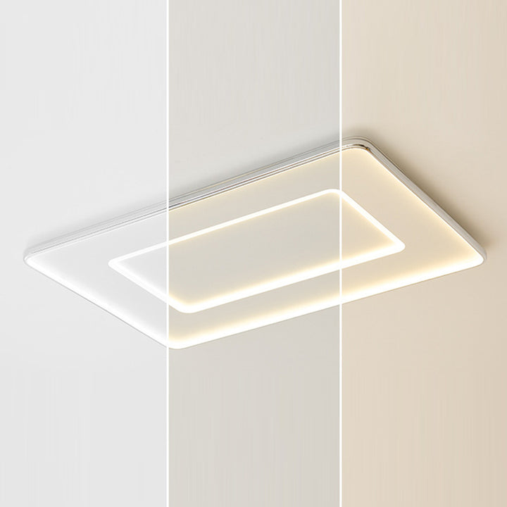 Luz de techo empotrada LED moderna minimalista cuadrada de hierro aluminio acrílico para dormitorio 