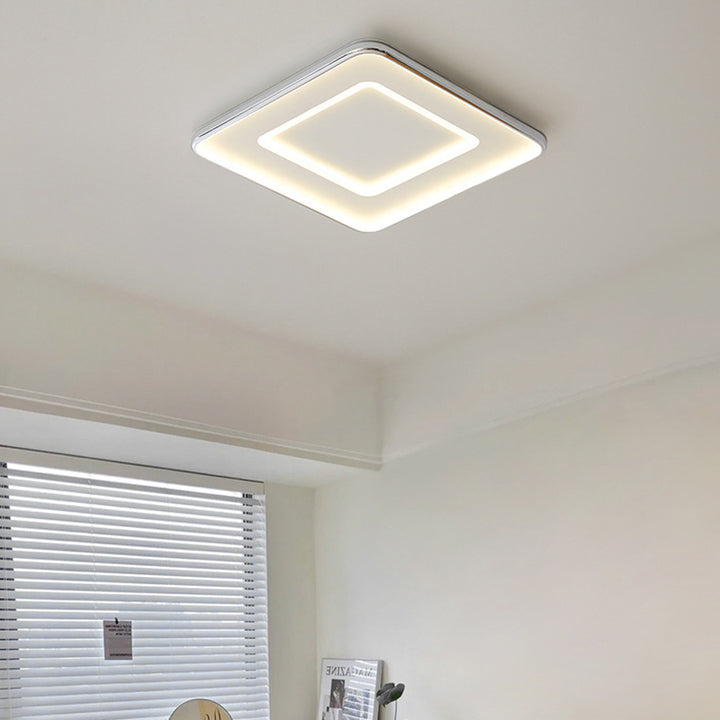 Luz de techo empotrada LED moderna minimalista cuadrada de hierro aluminio acrílico para dormitorio 
