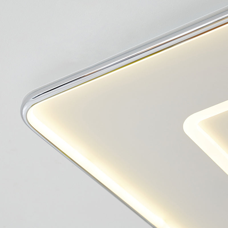 Luz de techo empotrada LED moderna minimalista cuadrada de hierro aluminio acrílico para dormitorio 