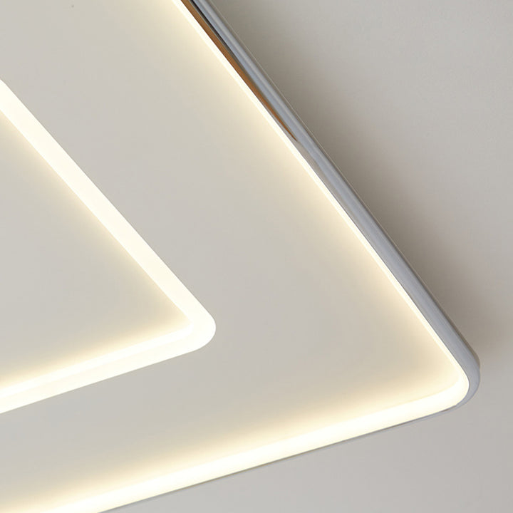 Luz de techo empotrada LED moderna minimalista cuadrada de hierro aluminio acrílico para dormitorio 