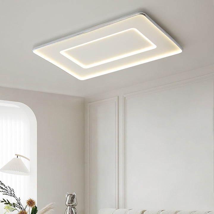 Luz de techo empotrada LED moderna minimalista cuadrada de hierro aluminio acrílico para dormitorio 
