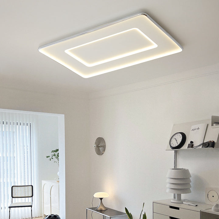 Luz de techo empotrada LED moderna minimalista cuadrada de hierro aluminio acrílico para dormitorio 
