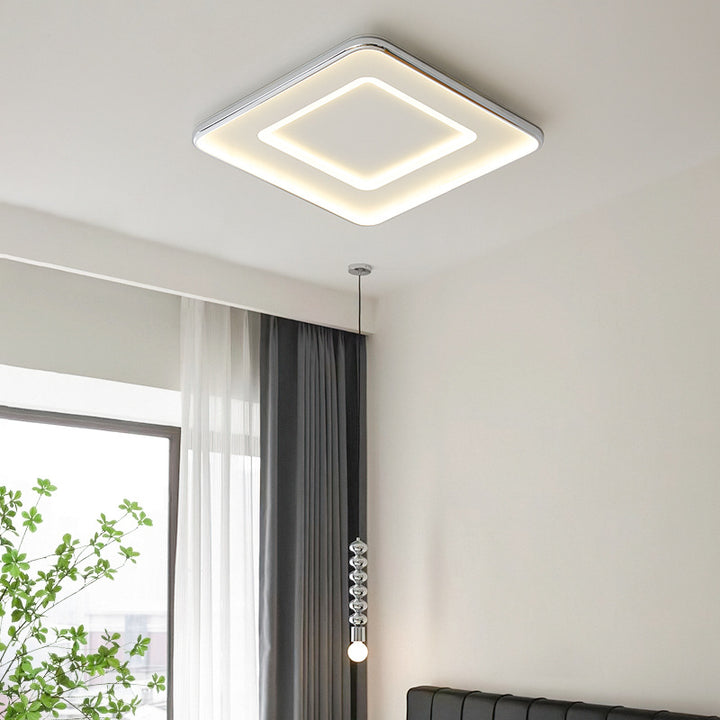 Luz de techo empotrada LED moderna minimalista cuadrada de hierro aluminio acrílico para dormitorio 