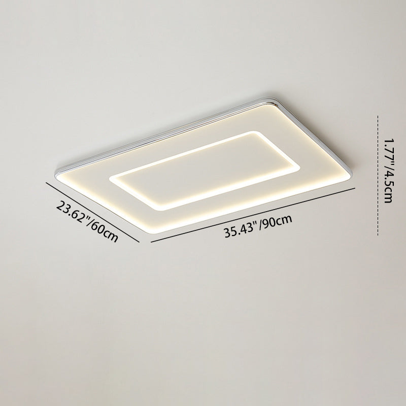 Luz de techo empotrada LED moderna minimalista cuadrada de hierro aluminio acrílico para dormitorio 