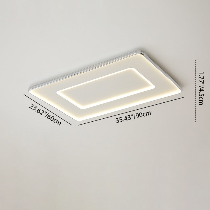 Luz de techo empotrada LED moderna minimalista cuadrada de hierro aluminio acrílico para dormitorio 