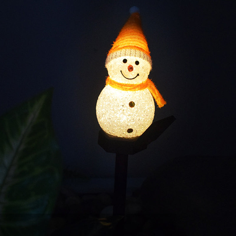 Lumière extérieure LED en silicone étanche solaire Art Déco moderne pour bonhomme de neige 