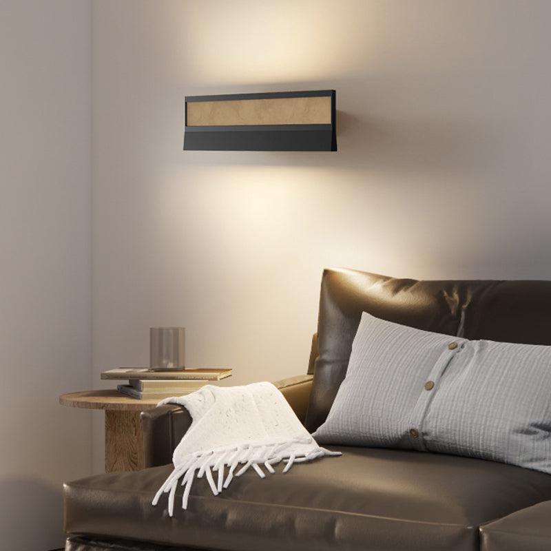 Applique murale LED en silicone et aluminium, rectangulaire, linéaire, rotative, minimaliste moderne pour chambre 