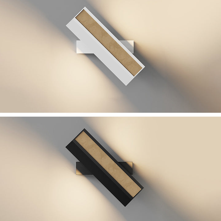 Applique murale LED en silicone et aluminium, rectangulaire, linéaire, rotative, minimaliste moderne pour chambre 