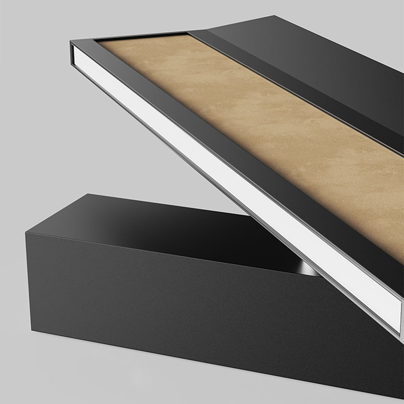 Applique murale LED en silicone et aluminium, rectangulaire, linéaire, rotative, minimaliste moderne pour chambre 