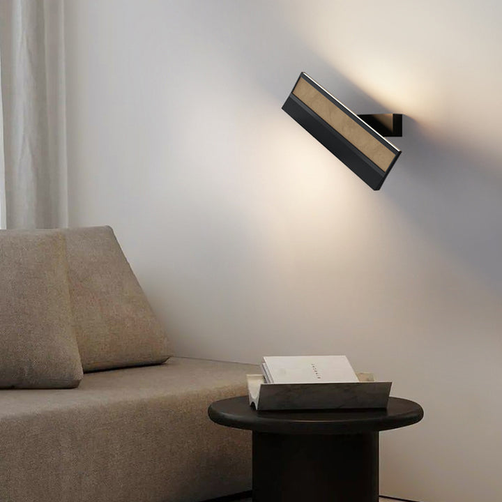 Applique murale LED en silicone et aluminium, rectangulaire, linéaire, rotative, minimaliste moderne pour chambre 