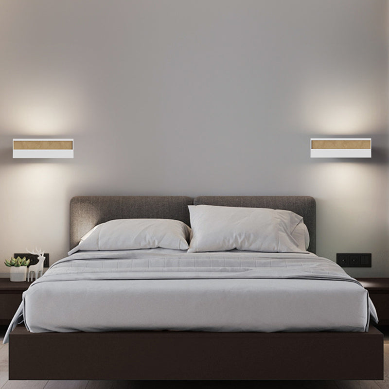 Applique murale LED en silicone et aluminium, rectangulaire, linéaire, rotative, minimaliste moderne pour chambre 
