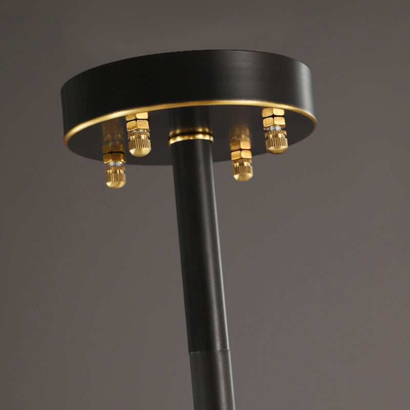 Lustre moderne de luxe rond polygonal en cuivre avec cristaux 6/9/12/15/18 lumières pour salon 