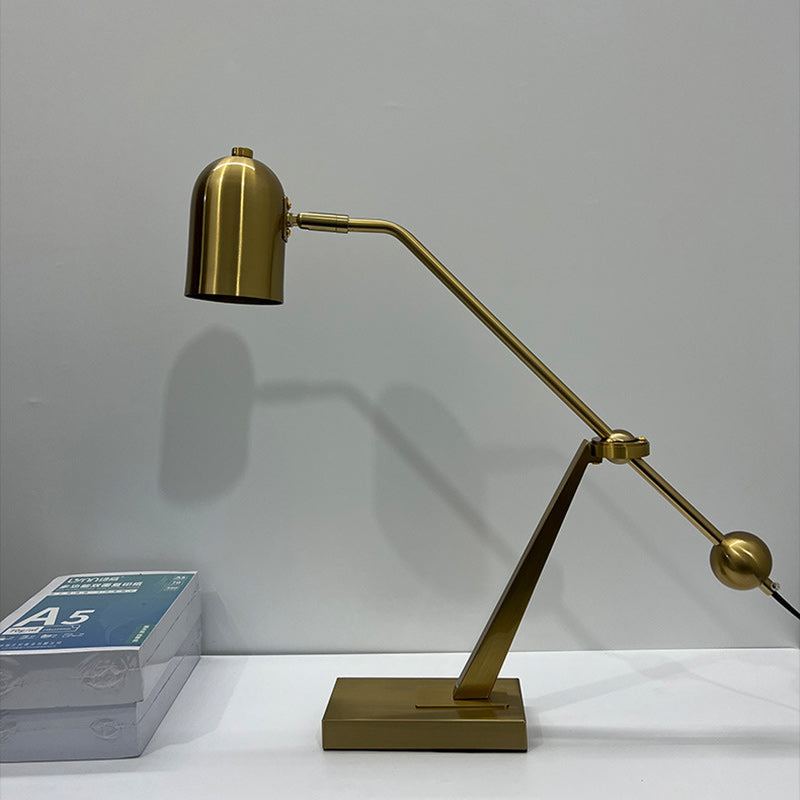 Lampe de table moderne mi-siècle haute sur pied cylindre ronde en métal 1 lumière pour chambre 