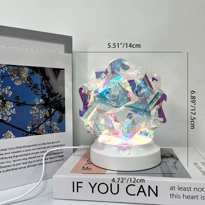 Moderne Art Deco USB Kirschblüte Welle Mond Runde ABS PET LED Tisch Lampe Für Schlafzimmer 