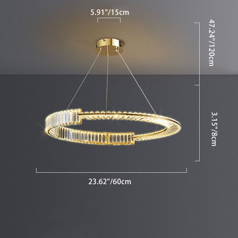 Moderno Lujo Redondo Hardware Cristal LED Candelabro Para Sala de Estar 