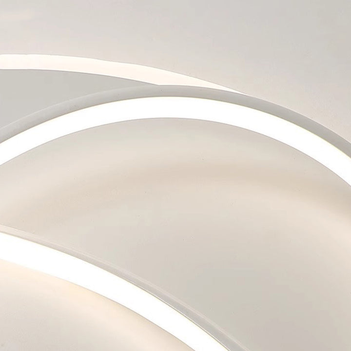 Contemporary Creative Heart Round Iron Aluminum Silicone Semi-Flush Mount Ceiling Light For Bedroom