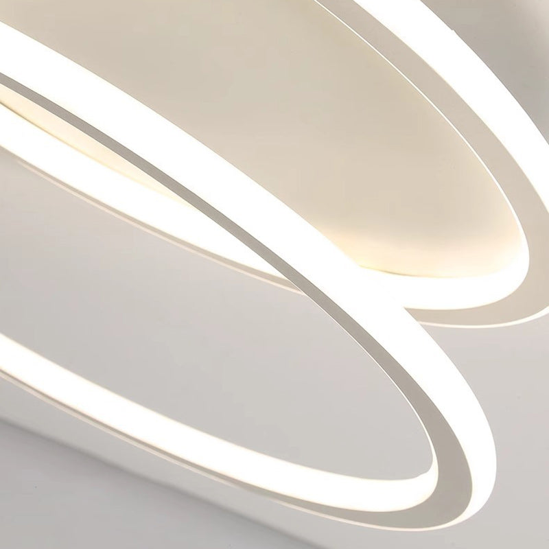 Contemporary Creative Heart Round Iron Aluminum Silicone Semi-Flush Mount Ceiling Light For Bedroom