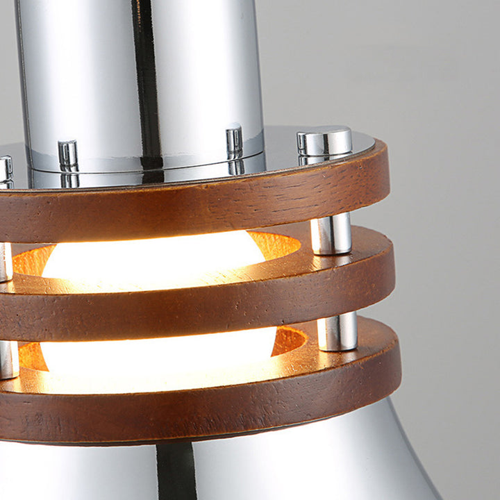 Suspension luminaire 1 lumière en forme de cloche cylindrique ronde vintage traditionnelle en fer pour chambre 