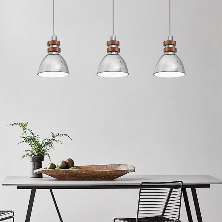 Suspension luminaire 1 lumière en forme de cloche cylindrique ronde vintage traditionnelle en fer pour chambre 
