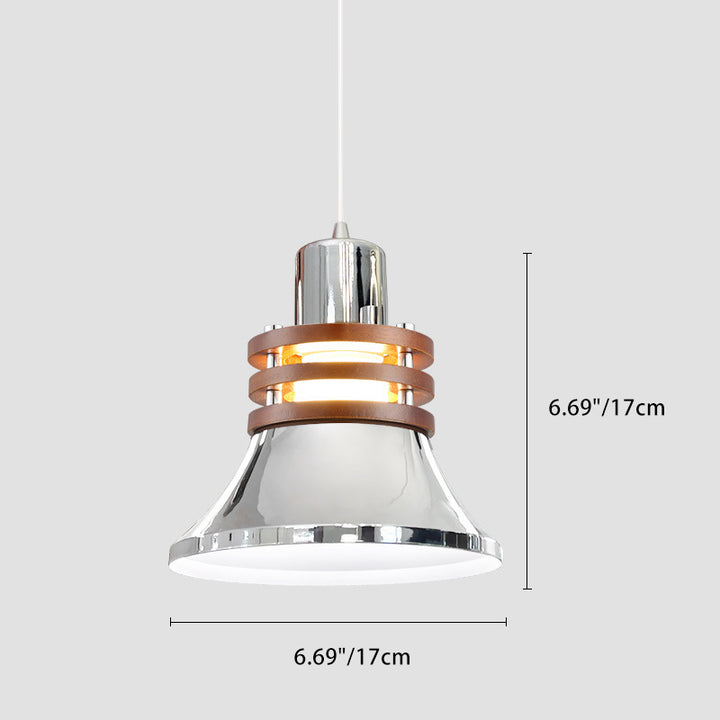 Suspension luminaire 1 lumière en forme de cloche cylindrique ronde vintage traditionnelle en fer pour chambre 