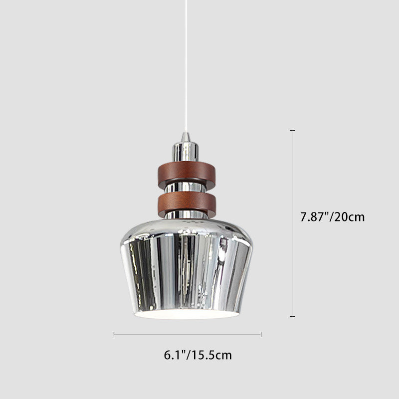 Suspension luminaire 1 lumière en forme de cloche cylindrique ronde vintage traditionnelle en fer pour chambre 