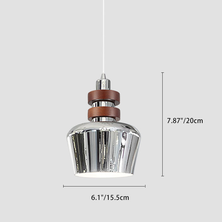 Suspension luminaire 1 lumière en forme de cloche cylindrique ronde vintage traditionnelle en fer pour chambre 