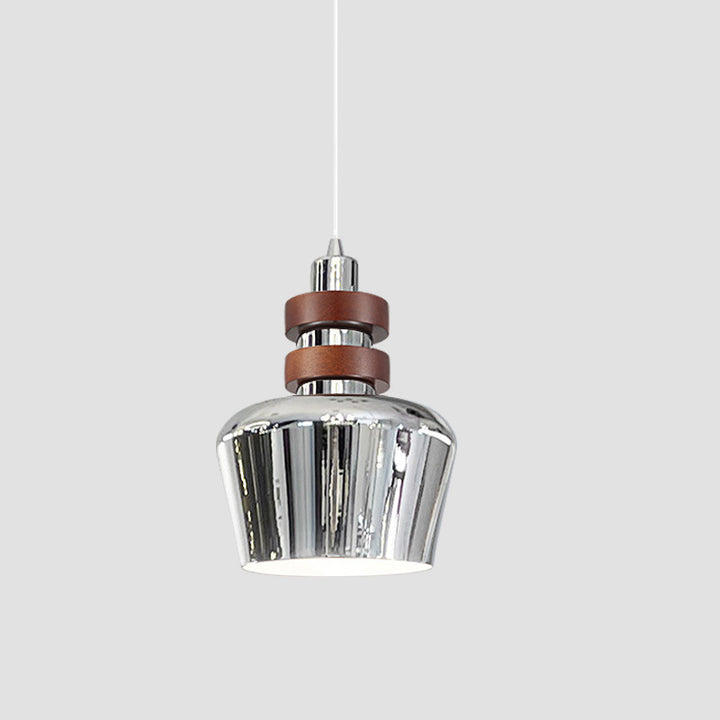 Suspension luminaire 1 lumière en forme de cloche cylindrique ronde vintage traditionnelle en fer pour chambre 