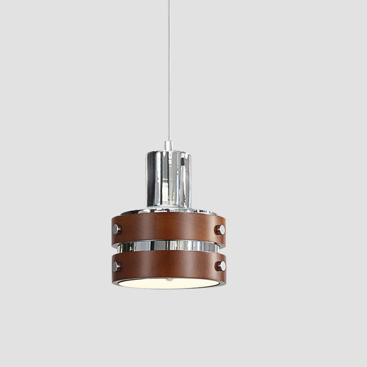 Suspension luminaire 1 lumière en forme de cloche cylindrique ronde vintage traditionnelle en fer pour chambre 