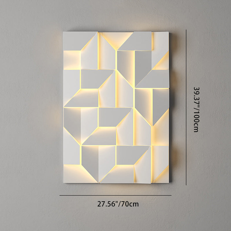 Applique Murale LED en Acier Inoxydable Géométrique Rectangulaire Étanche Solaire Minimaliste Moderne Pour Extérieur 