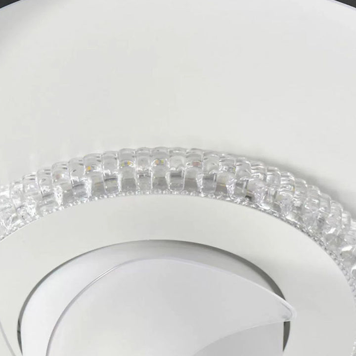 Contemporary Creative Cloud Shape ABS Iron LED Flush Mount Ceiling Fan Light For Bedroom