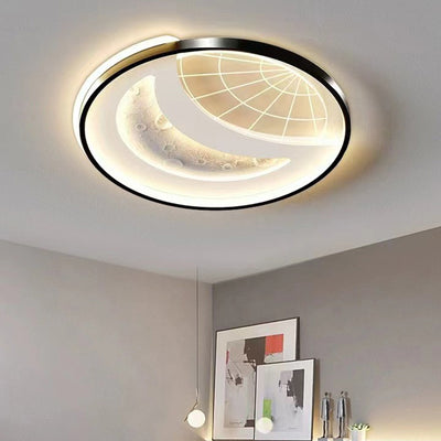 Lampe de plafond LED moderne et créative ronde carrée rectangulaire en fer aluminium silicone résine acrylique pour chambre à coucher 
