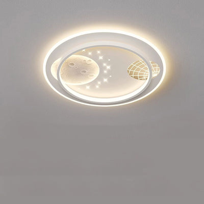 Lampe de plafond LED moderne et créative ronde carrée rectangulaire en fer aluminium silicone résine acrylique pour chambre à coucher 