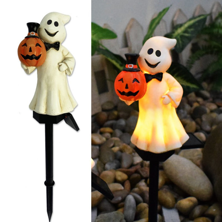 Lumière extérieure LED en résine plastique étanche solaire créative contemporaine fantôme citrouille chat pour jardin 