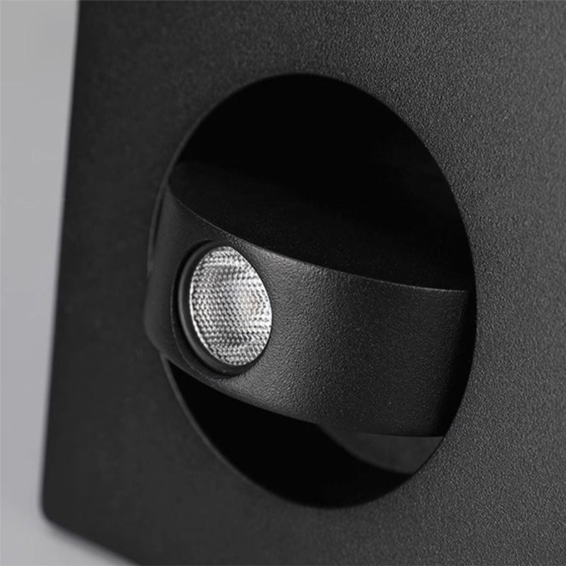 Applique Murale LED Carrée Ronde Encastrée Minimaliste Moderne en Aluminium Pour Chambre 