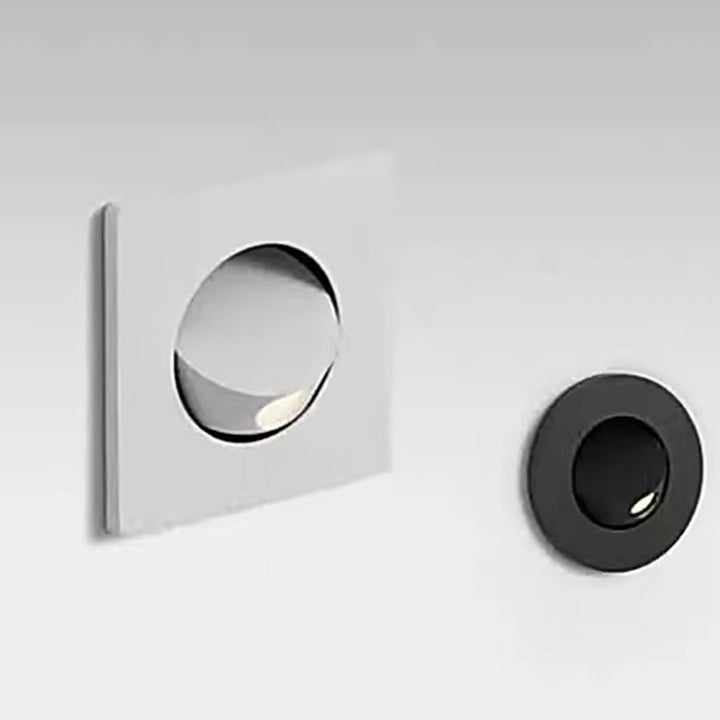 Applique Murale LED Carrée Ronde Encastrée Minimaliste Moderne en Aluminium Pour Chambre 