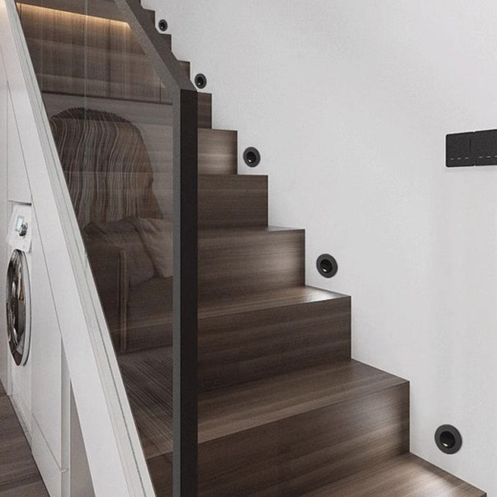 Applique Murale LED Carrée Ronde Encastrée Minimaliste Moderne en Aluminium Pour Chambre 