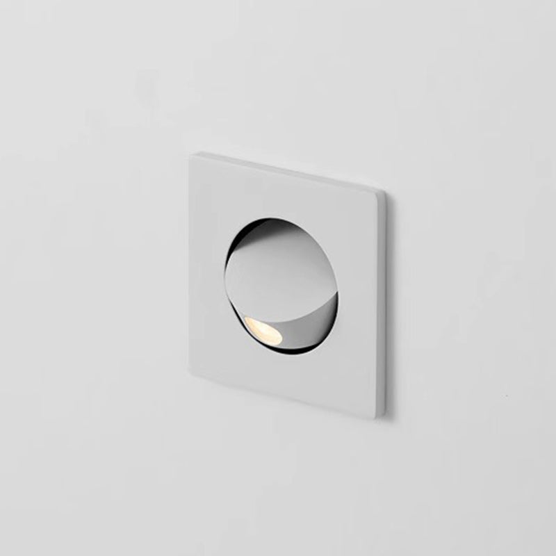 Applique Murale LED Carrée Ronde Encastrée Minimaliste Moderne en Aluminium Pour Chambre 