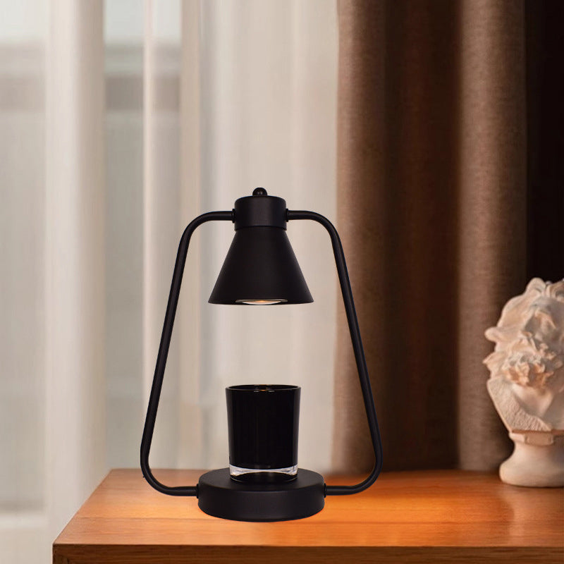 Contemporary Scandinavian Round Prism Iron 1-Light Melting Wax Table Lamp For Bedroom