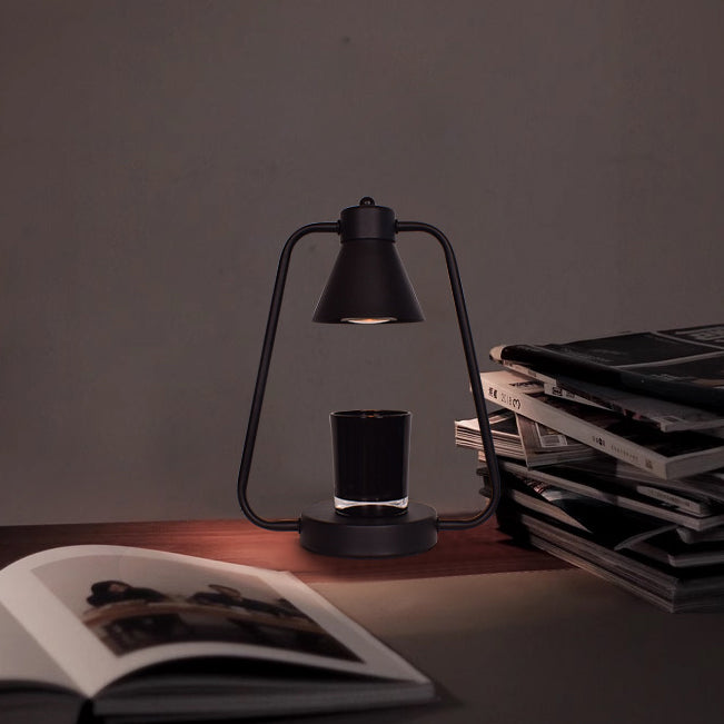 Contemporary Scandinavian Round Prism Iron 1-Light Melting Wax Table Lamp For Bedroom
