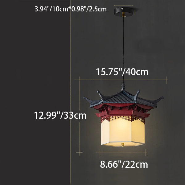 Prisme de forme grenier créatif contemporain en bois acrylique parchemin 1-lumière suspension pour salle à manger 
