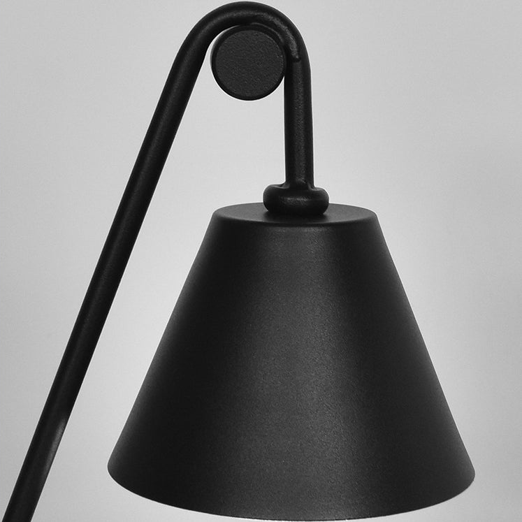 Contemporary Scandinavian Round Cone Iron 1-Light Melting Wax Table Lamp For Bedroom