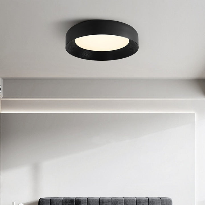 Modern Minimalist Round Dome Iron Acrylic LED Flush Mount Ceiling Light For Bedroom