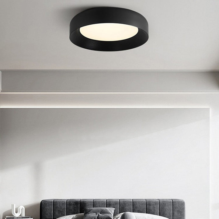 Modern Minimalist Round Dome Iron Acrylic LED Flush Mount Ceiling Light For Bedroom