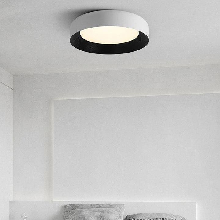 Modern Minimalist Round Dome Iron Acrylic LED Flush Mount Ceiling Light For Bedroom